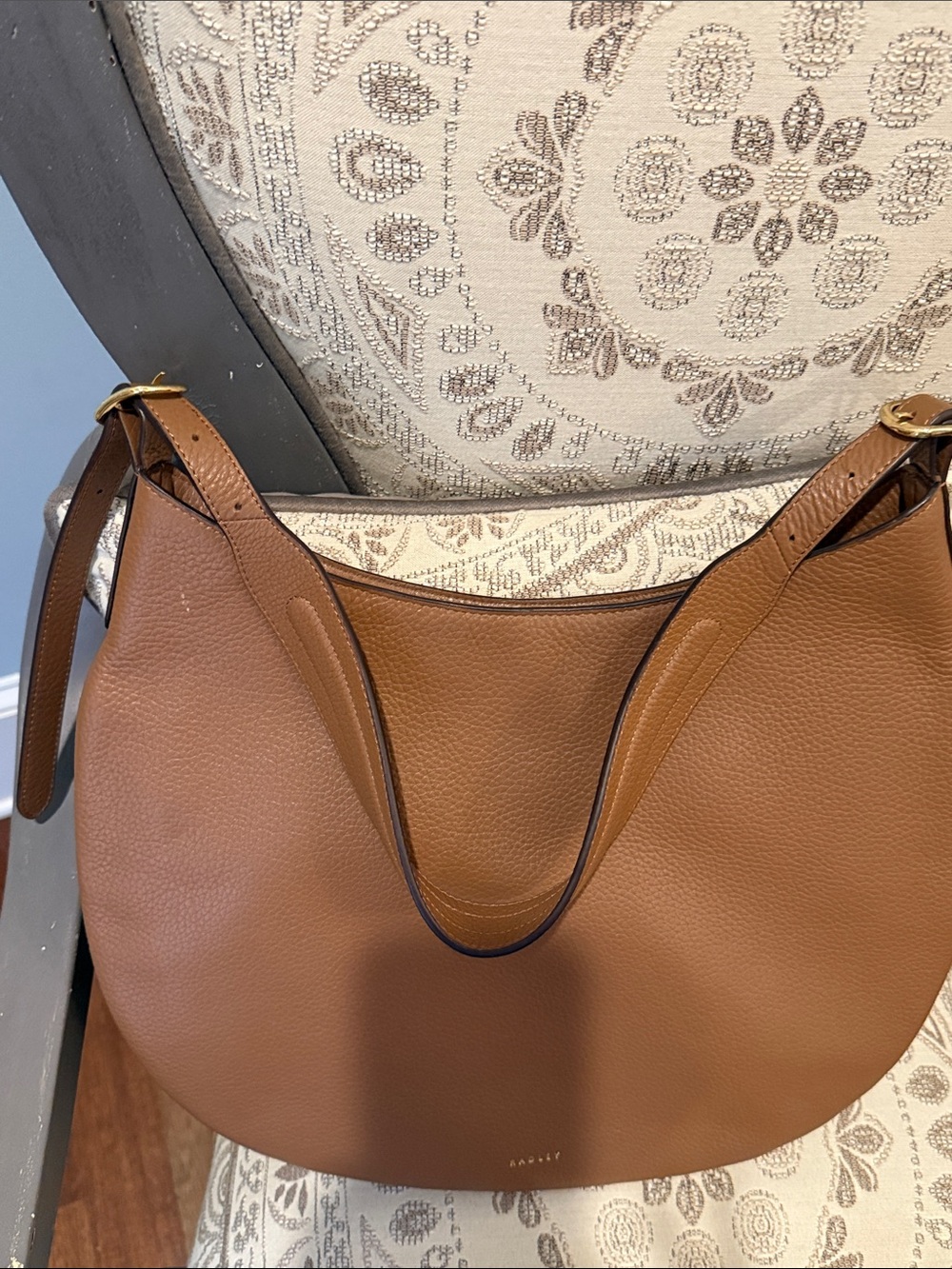 RADLEY LONDON Caramel Pebbled Leather Hobo Bag